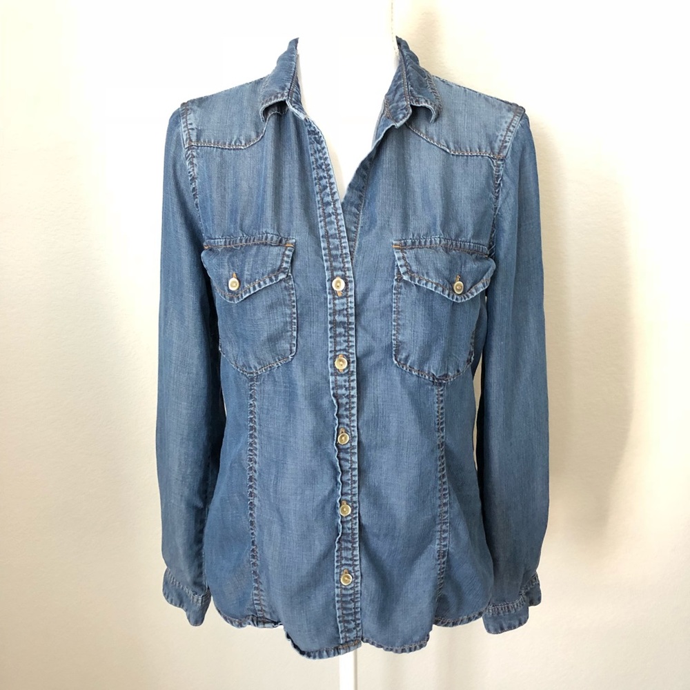 Bella Dahl Tencel Chambray Denim Shirt